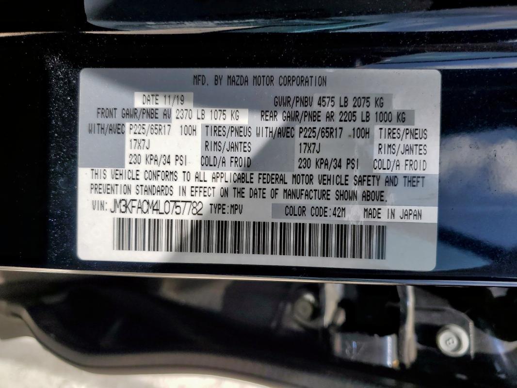 JM3KFACM4L0757782 - 2020 MAZDA CX-5 TOURING BLUE photo 13