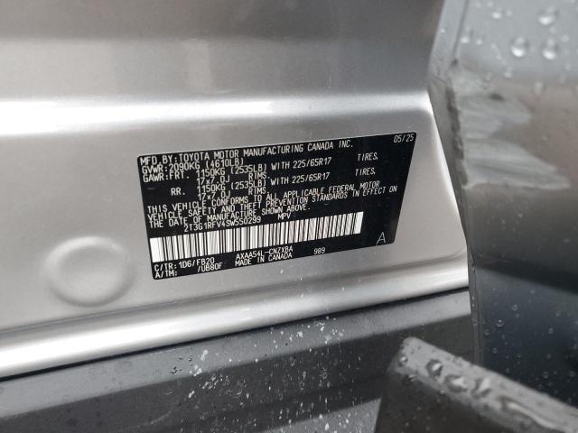 2T3G1RFV4SW550299 - 2025 TOYOTA RAV4 LE SILVER photo 13