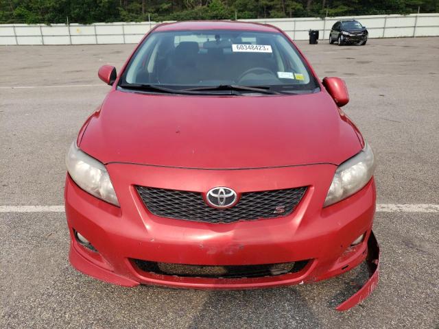 1NXBU40E49Z024402 - 2009 TOYOTA COROLLA BASE RED photo 5