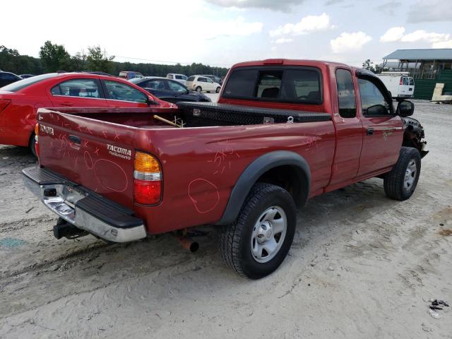 5TESN92N02Z108788 - 2002 TOYOTA TACOMA XTRACAB PRERUNNER წითელი ფოტო 3
