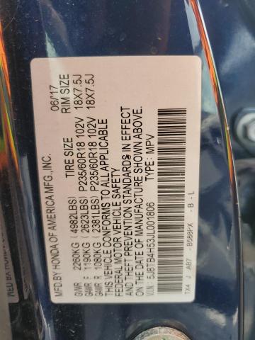5J8TB4H53JL001806 - 2018 ACURA RDX TECHNOLOGY Mavi foto 13