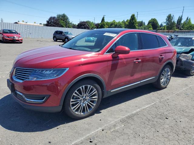 2LMPJ6LRXHBL37620 - 2017 LINCOLN MKX RESERVE أحمر صورة 1