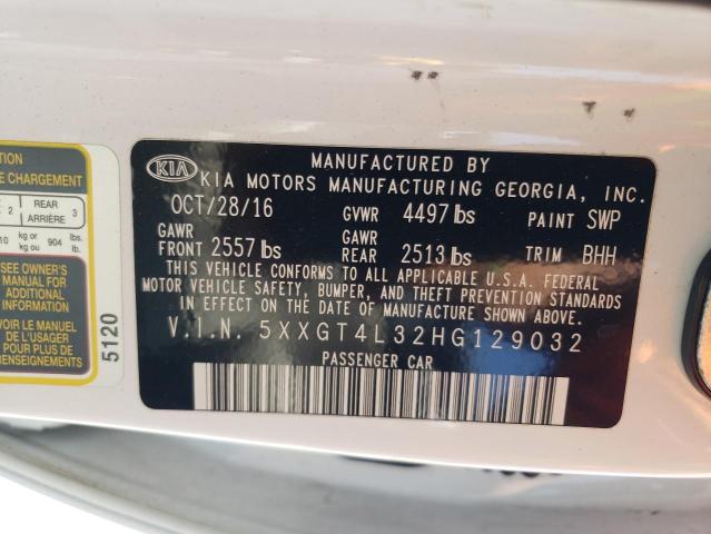 5XXGT4L32HG129032 - 2017 KIA OPTIMA LX WHITE photo 13