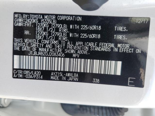 JTJBJRBZ0J2083406 - 2018 LEXUS NX 300H WHITE photo 13