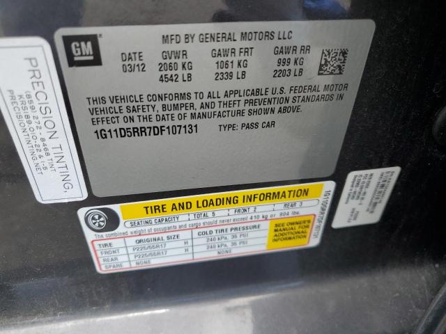 1G11D5RR7DF107131 - 2013 CHEVROLET MALIBU 1LT Grafit foto 12