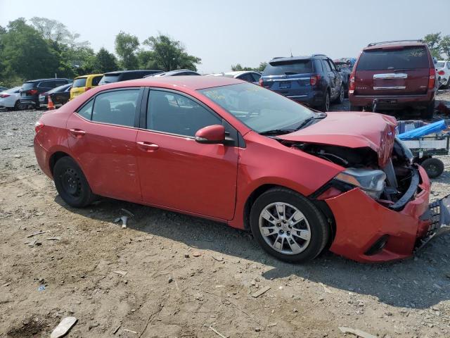 2T1BURHE3FC444327 - 2015 TOYOTA COROLLA L RED photo 4