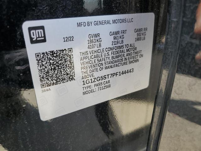 1G1ZG5ST7PF144443 - 2023 CHEVROLET MALIBU RS BLACK photo 12