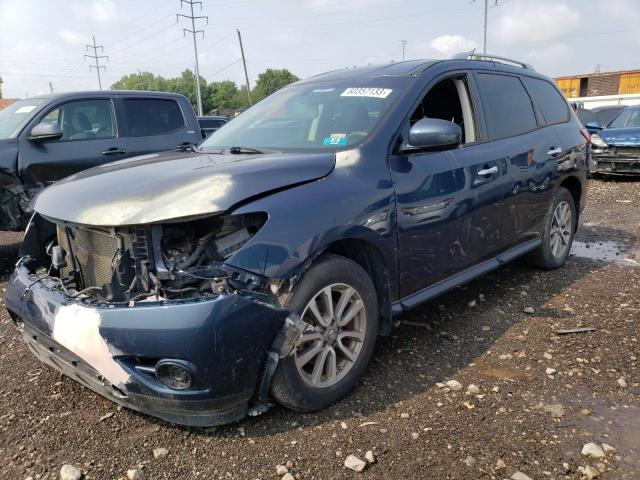 5N1AR2MM1EC725675 - 2014 NISSAN PATHFINDER S BLUE photo 1