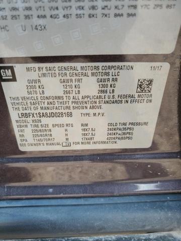 LRBFX1SA8JD028168 - 2018 BUICK ENVISION ESSENCE PURPLE photo 13