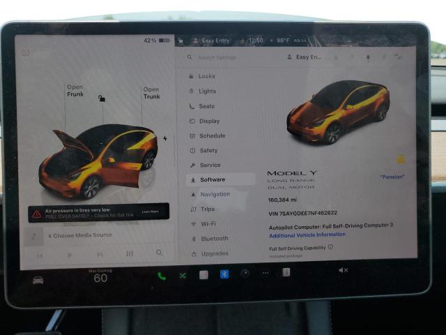 7SAYGDEE7NF462822 - 2022 TESLA MODEL Y Blanco foto 9