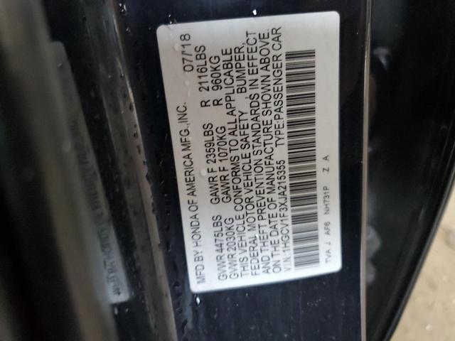 1HGCV1F3XJA215355 - 2018 HONDA ACCORD SPORT 黑色 照片 13