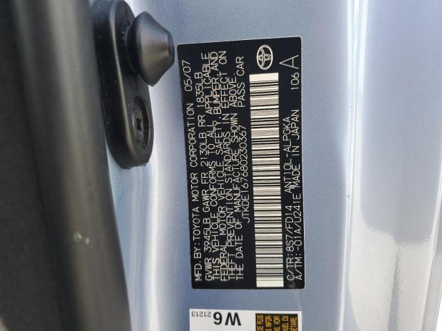 JTKDE167680230367 - 2008 TOYOTA SCION TC 蓝色 照片 12