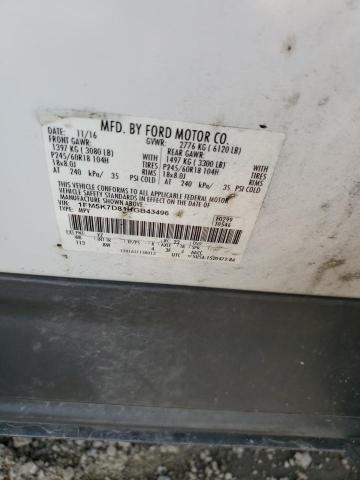 1FM5K7D81HGB43496 - 2017 FORD EXPLORER XLT WHITE photo 13