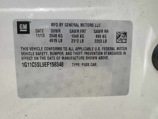 1G11C5SL9EF158348 - 2014 CHEVROLET MALIBU 1LT 白色 照片 13