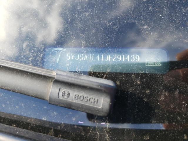 5YJSA1E41JF291439 - 2018 TESLA MODEL S BLACK photo 10