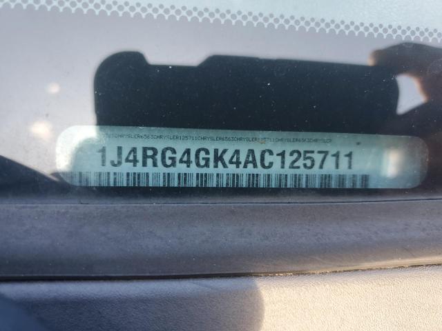 1J4RG4GK4AC125711 - 2010 JEEP COMMANDER SPORT Արծաթագույն լուսանկար 12