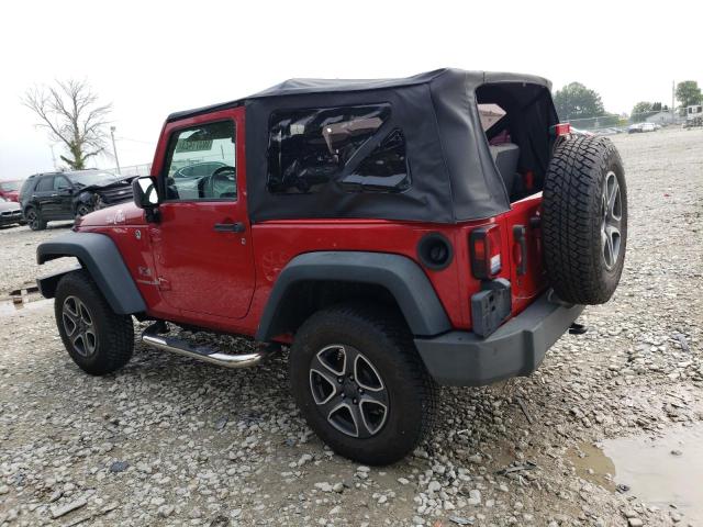 1J4FA24138L624921 - 2008 JEEP WRANGLER X RED photo 2