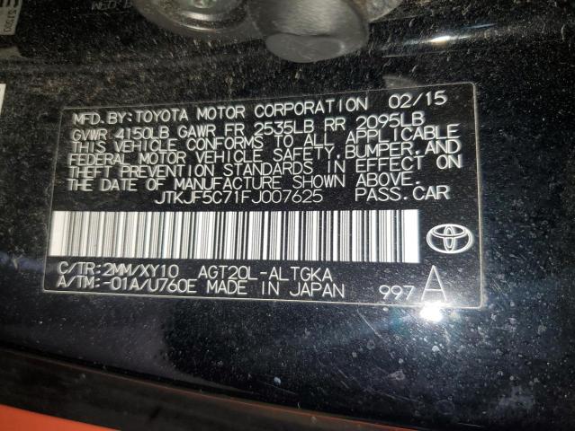 JTKJF5C71FJ007625 - 2015 TOYOTA SCION TC İki rəngli foto 12