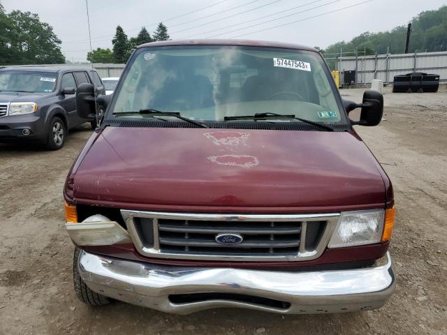 1FMRE11L73HB98875 - 2003 FORD ECONOLINE E150 WAGON BURGUNDY photo 5