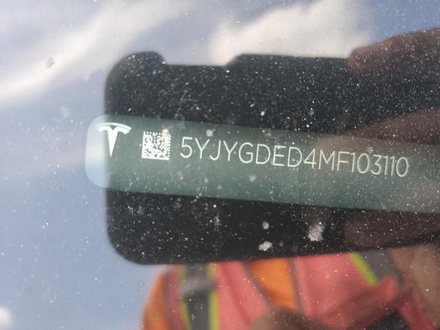 5YJYGDED4MF103110 - 2021 TESLA MODEL Y თეთრი ფოტო 12