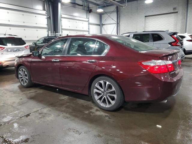 1HGCR2F54FA011136 - 2015 HONDA ACCORD SPORT BURGUNDY photo 2