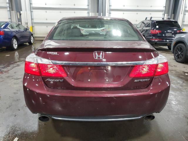 1HGCR2F54FA011136 - 2015 HONDA ACCORD SPORT BURGUNDY photo 6