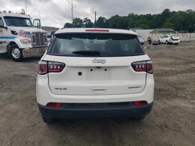 3C4NJDAB3KT847000 - 2019 JEEP COMPASS SPORT WHITE photo 6