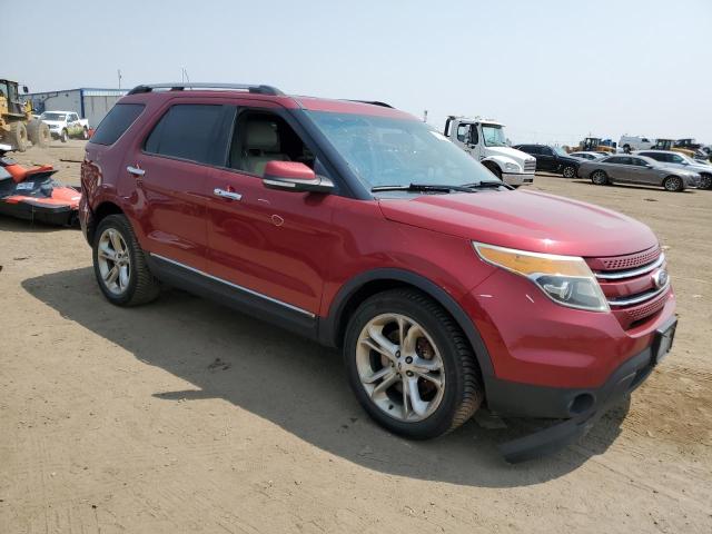 1FM5K8F85FGA87949 - 2015 FORD EXPLORER LIMITED RED photo 4