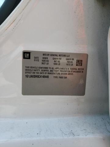 1G1JA6SH9C4148449 - 2012 CHEVROLET SONIC LS 白色 照片 12