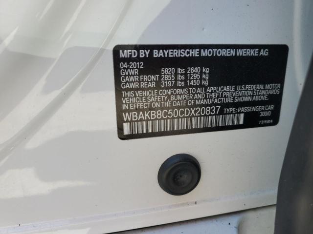 WBAKB8C50CDX20837 - 2012 BMW 750 LI WHITE photo 13