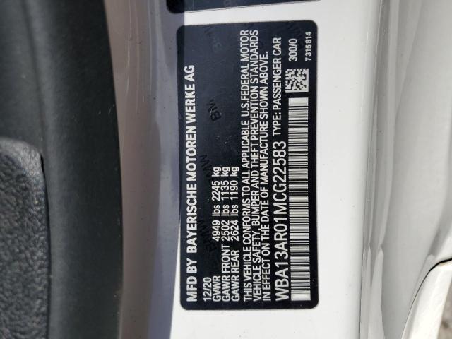 WBA13AR01MCG22583 - 2021 BMW M440XI WHITE photo 12