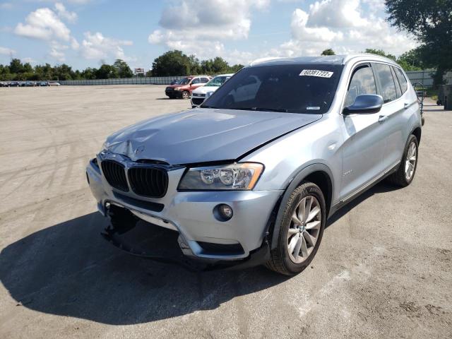 5UXWX9C59D0A29232 - 2013 BMW X3 XDRIVE28I GRAY photo 2