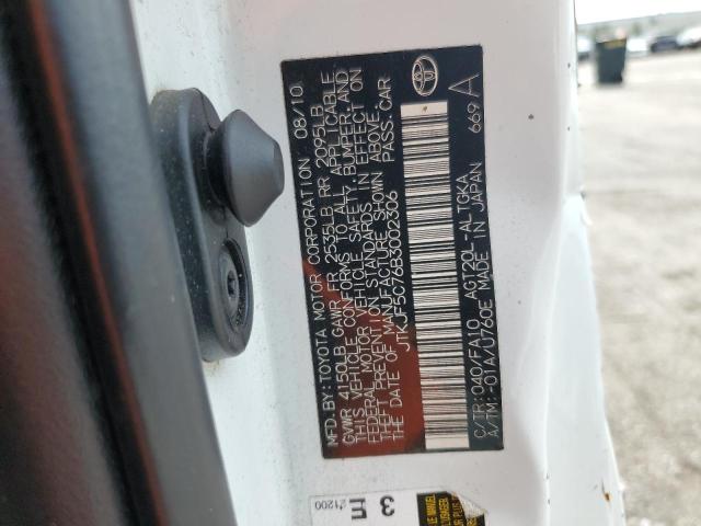 JTKJF5C76B3002306 - 2011 TOYOTA SCION TC 白色 照片 13