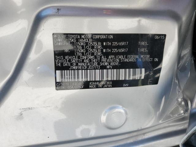 JTMBFREV3FJ037773 - 2015 TOYOTA RAV4 LE SILVER photo 14