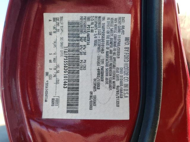 1FAFP55S83G101463 - 2003 FORD TAURUS SES RED photo 13