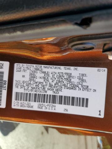 5TFGY5F14EX161390 - 2014 TOYOTA TUNDRA CREWMAX PLATINUM ბურგუნდია ფოტო 12