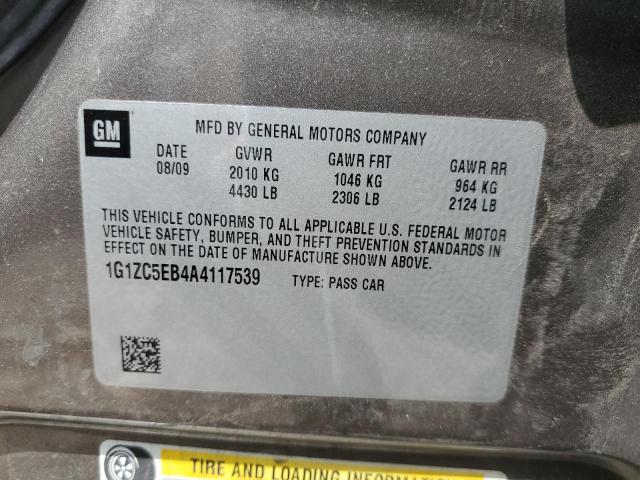 1G1ZC5EB4A4117539 - 2010 CHEVROLET MALIBU 1LT 灰色 照片 13