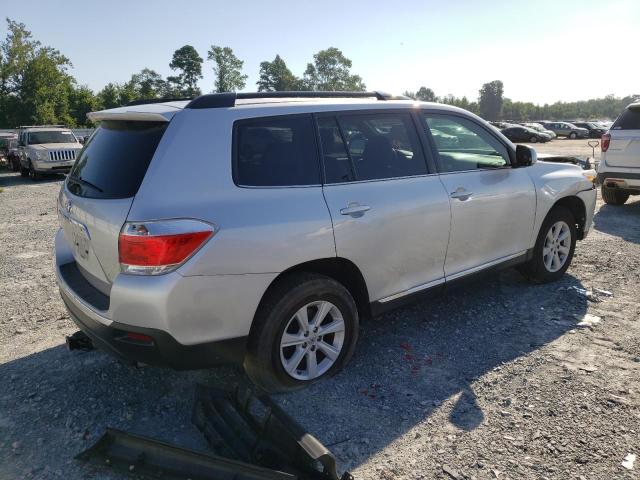 5TDZK3EH8DS126823 - 2013 TOYOTA HIGHLANDER BASE SILVER photo 3