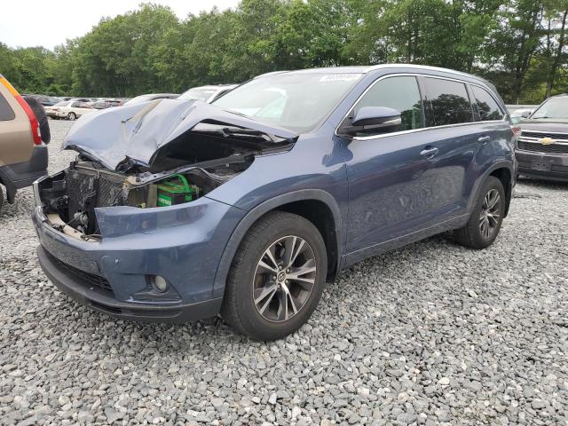 5TDJKRFH5GS264743 - 2016 TOYOTA HIGHLANDER XLE BLUE photo 1