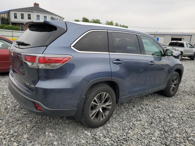 5TDJKRFH5GS264743 - 2016 TOYOTA HIGHLANDER XLE BLUE photo 3