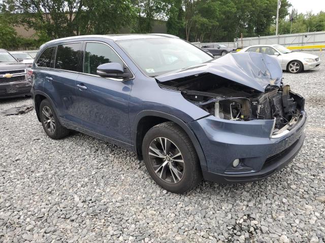 5TDJKRFH5GS264743 - 2016 TOYOTA HIGHLANDER XLE BLUE photo 4