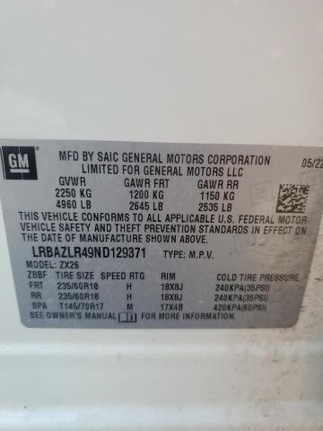 LRBAZLR49ND129371 - 2022 BUICK ENVISION PREFERRED 白色 照片 13