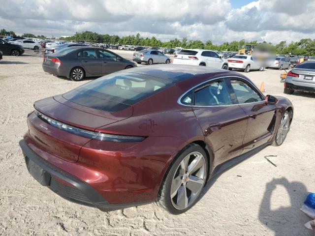 WP0AA2Y1XNSA15162 - 2022 PORSCHE TAYCAN MAROON photo 3