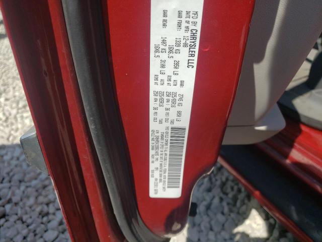 2A8HR54199R614095 - 2009 CHRYSLER TOWN & COU TOURING 红色 照片 13