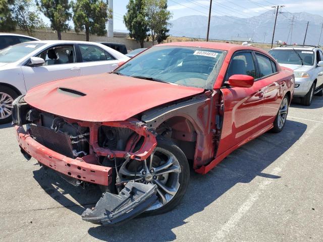 2C3CDXCT5MH593537 - 2021 DODGE CHARGER R/T RED photo 1