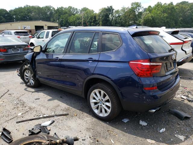 5UXWX9C58F0D61827 - 2015 BMW X3 XDRIVE28I BLUE photo 2