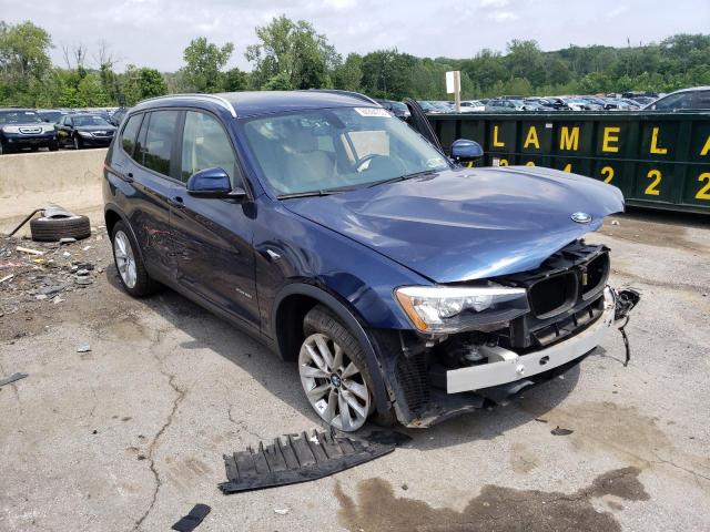 5UXWX9C58F0D61827 - 2015 BMW X3 XDRIVE28I BLUE photo 4