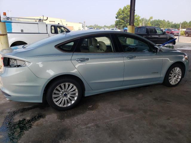 3FA6P0LU3ER251399 - 2014 FORD FUSION SE HYBRID TURQUOISE photo 3