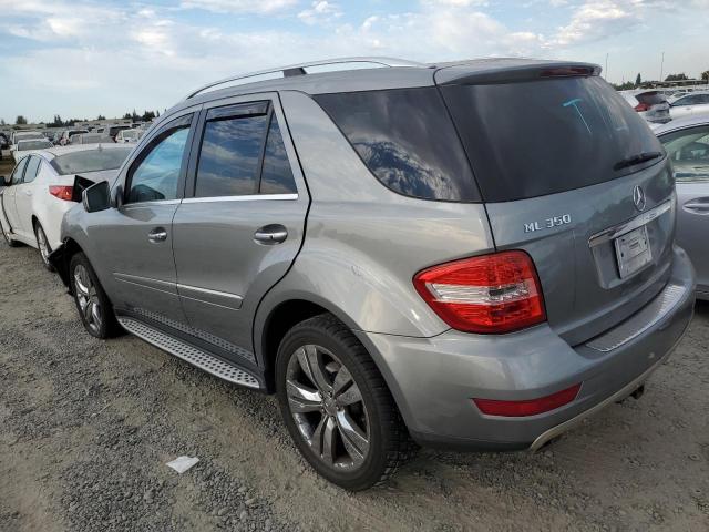 4JGBB8GB1BA697101 - 2011 MERCEDES-BENZ ML 350 4MATIC GRAY photo 2