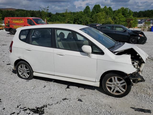 JHMGD38647S057358 - 2007 HONDA FIT S WHITE photo 4